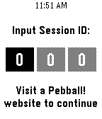 Session ID input window to connect to a Game Server